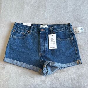 High waisted denim shorts